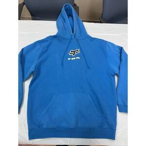 Vintage Fox Racing Motocross Blue Hoodie Size Large